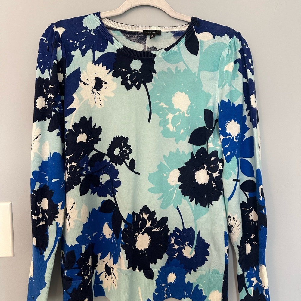 Talbot Light Sweater floral size small - Picture 2 of 8